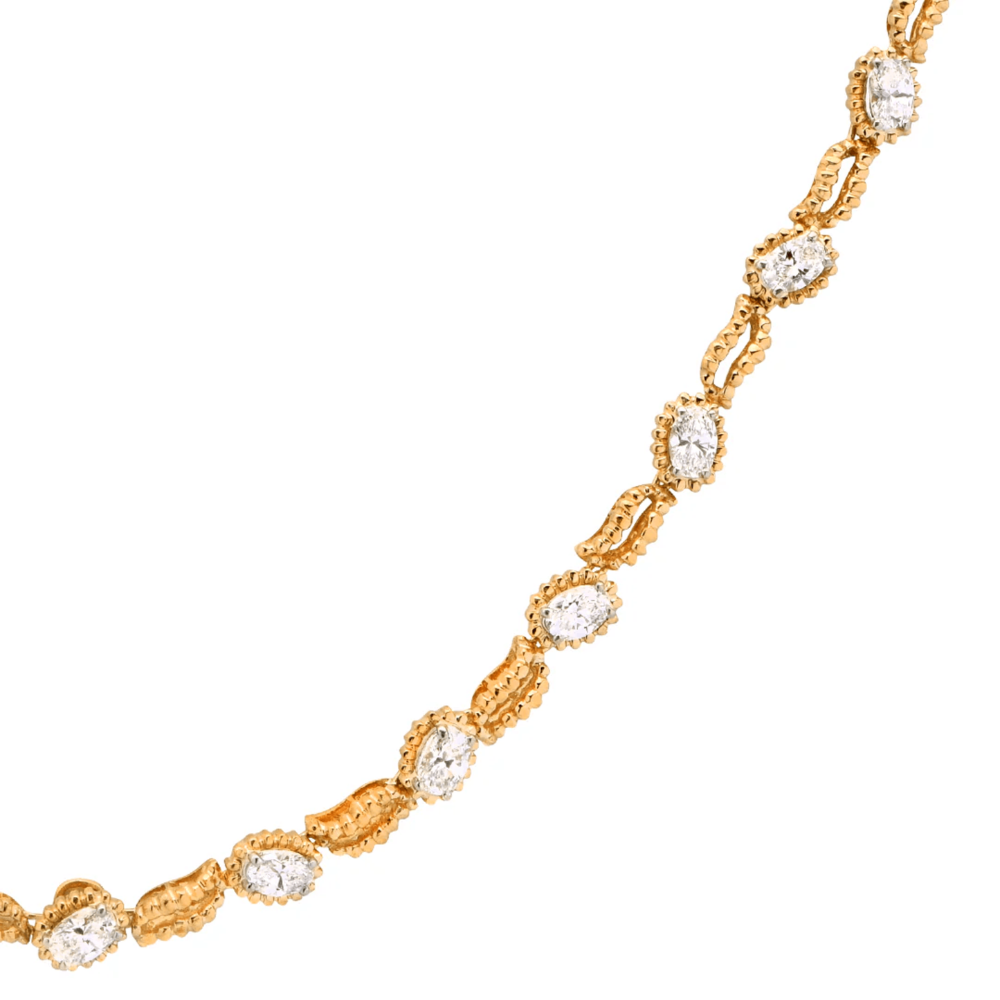 Oscar Heyman Bros. Post-1980s 18KT Yellow Gold Diamond Necklace details