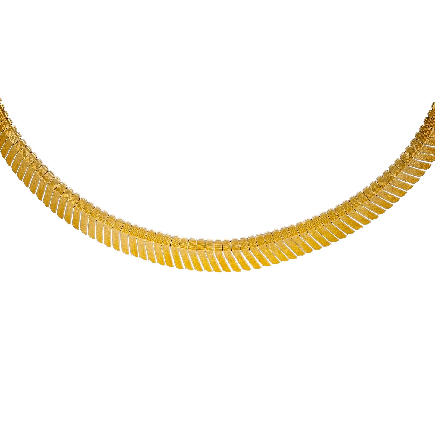 1970s 18KT Yellow Gold Necklace detail