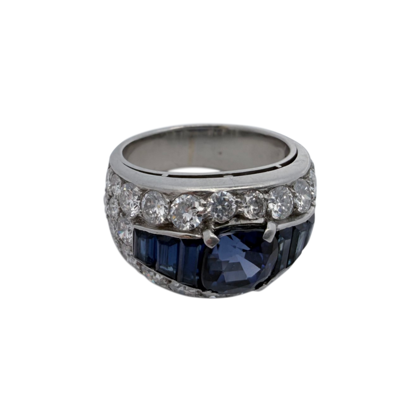 Bulgari 1960s Platinum Diamond Ring front