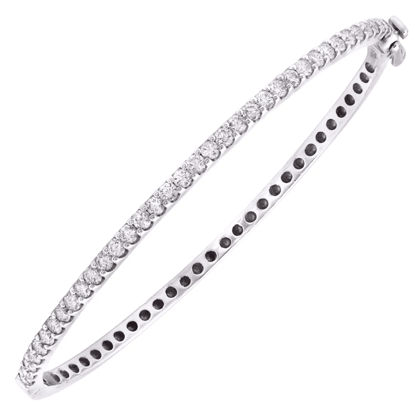 Contemporary 14KT White Gold Diamond Bracelet front