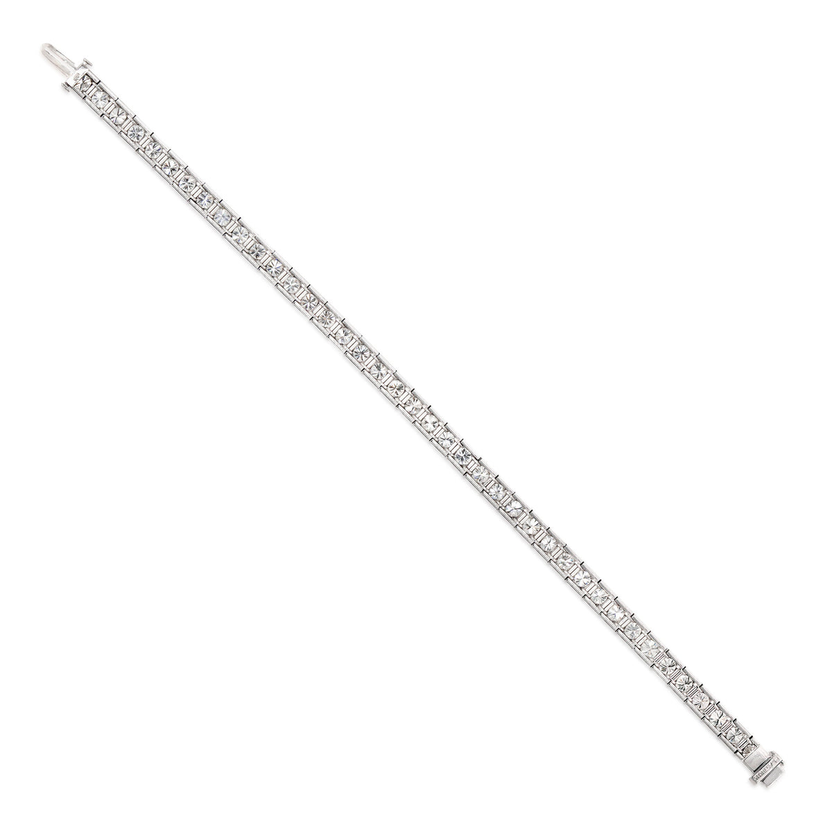 1950s Platinum Diamond Bracelet back