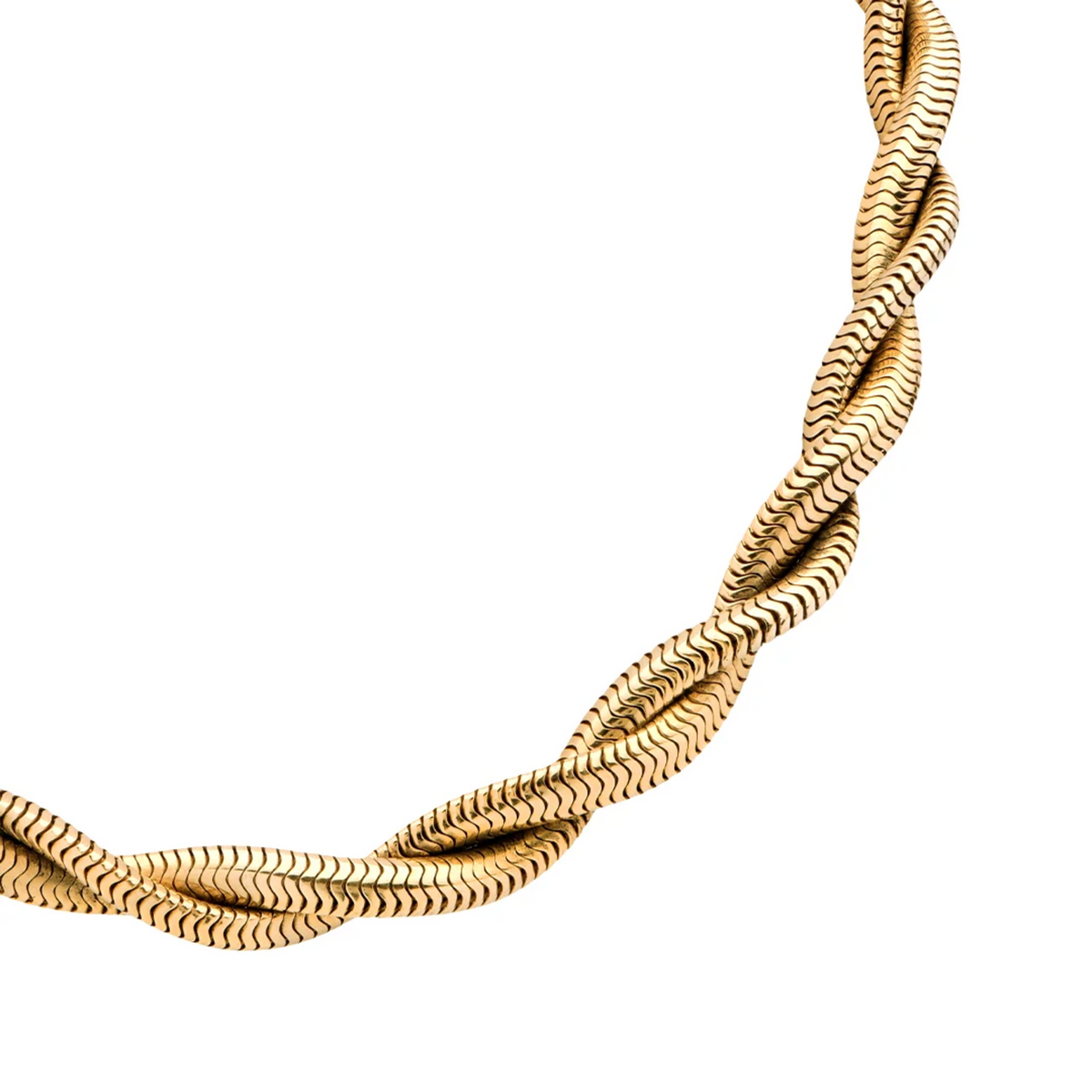 Contemporary 14KT Yellow Gold Necklace front