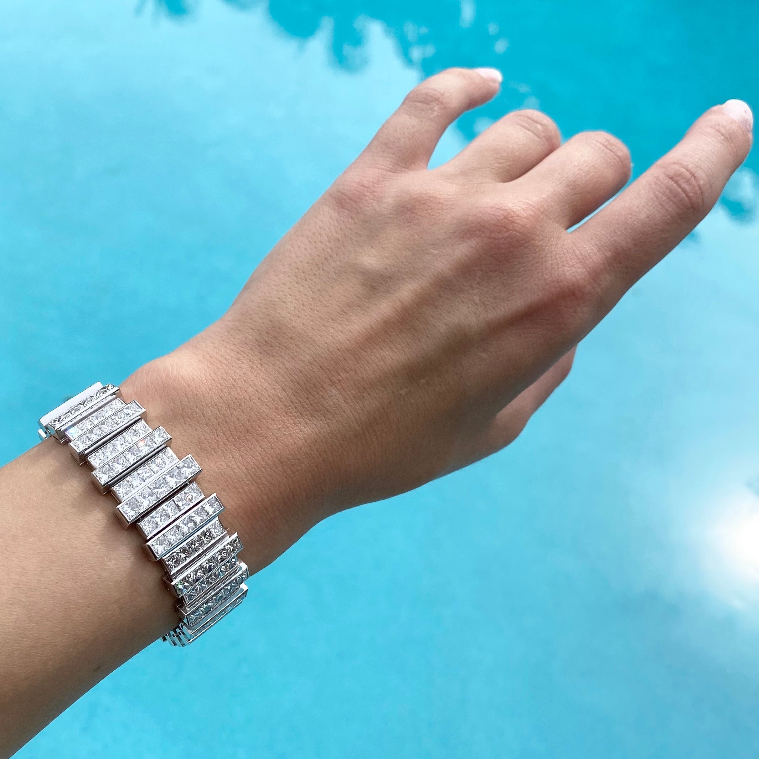 vintage Cartier platinum diamond bracelet from DeYoung Collection