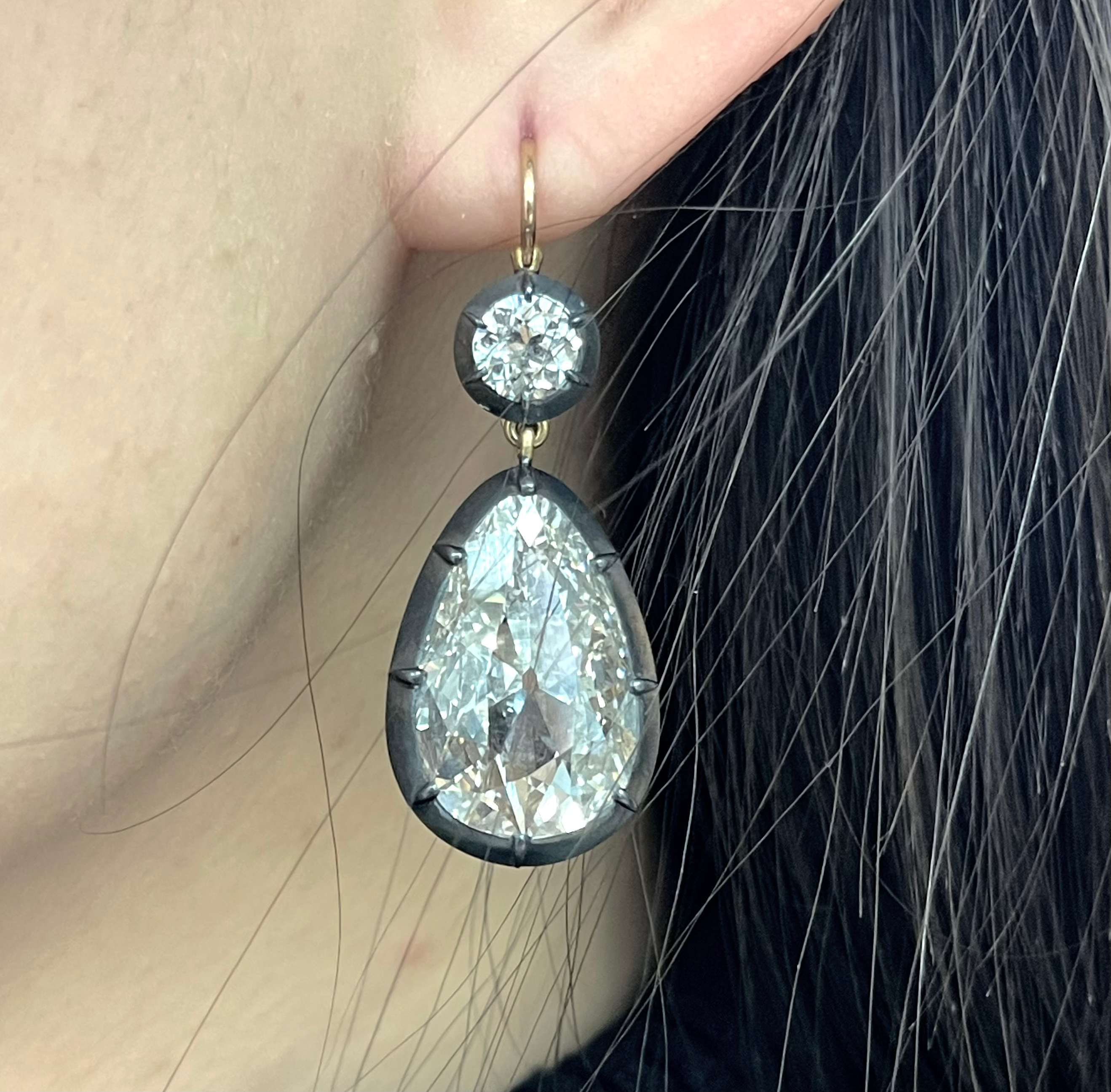 antique diamond earrings from Richard Buonomo