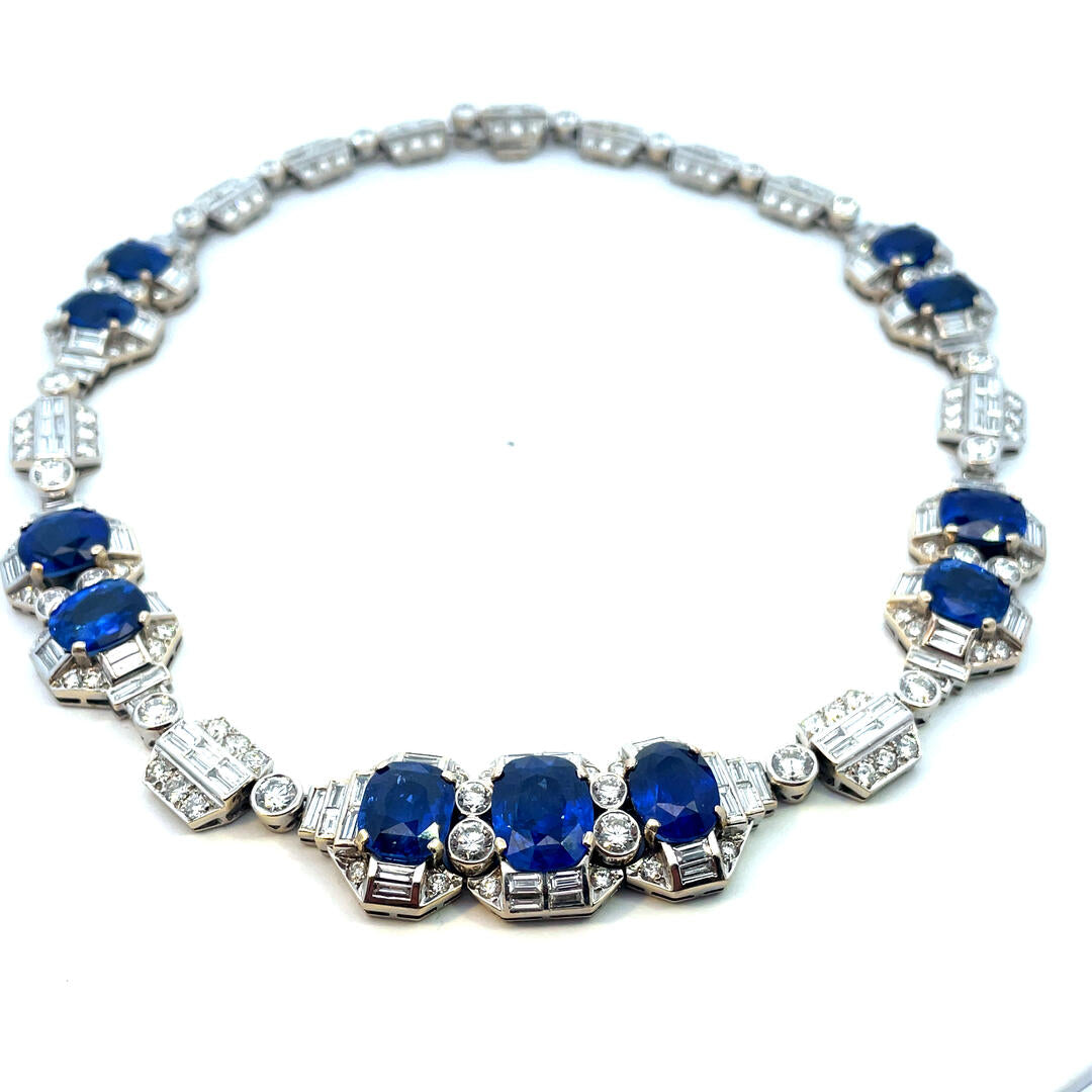 vintage diamond and sapphire necklace from Massimo Pinardi