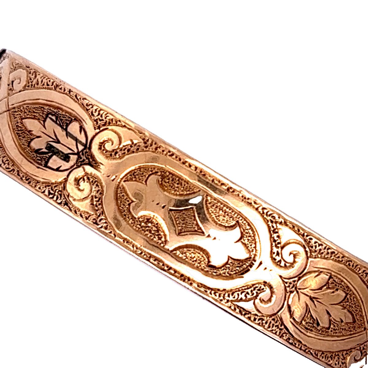 Victorian 14KT Yellow Gold Bracelet close-up front view