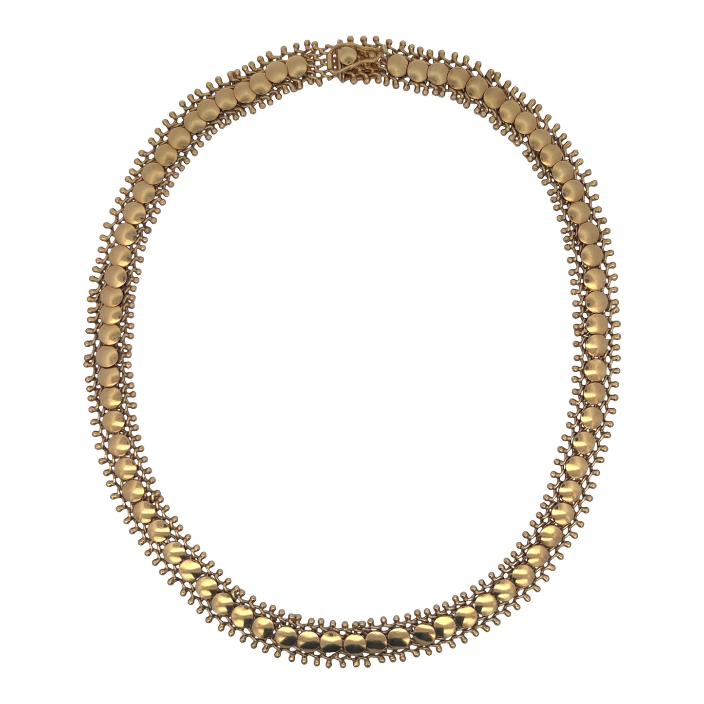 Retro 18KT Yellow Gold Necklace front view