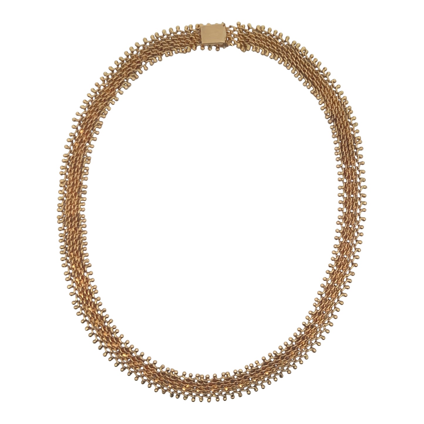 Retro 18KT Yellow Gold Necklace back view