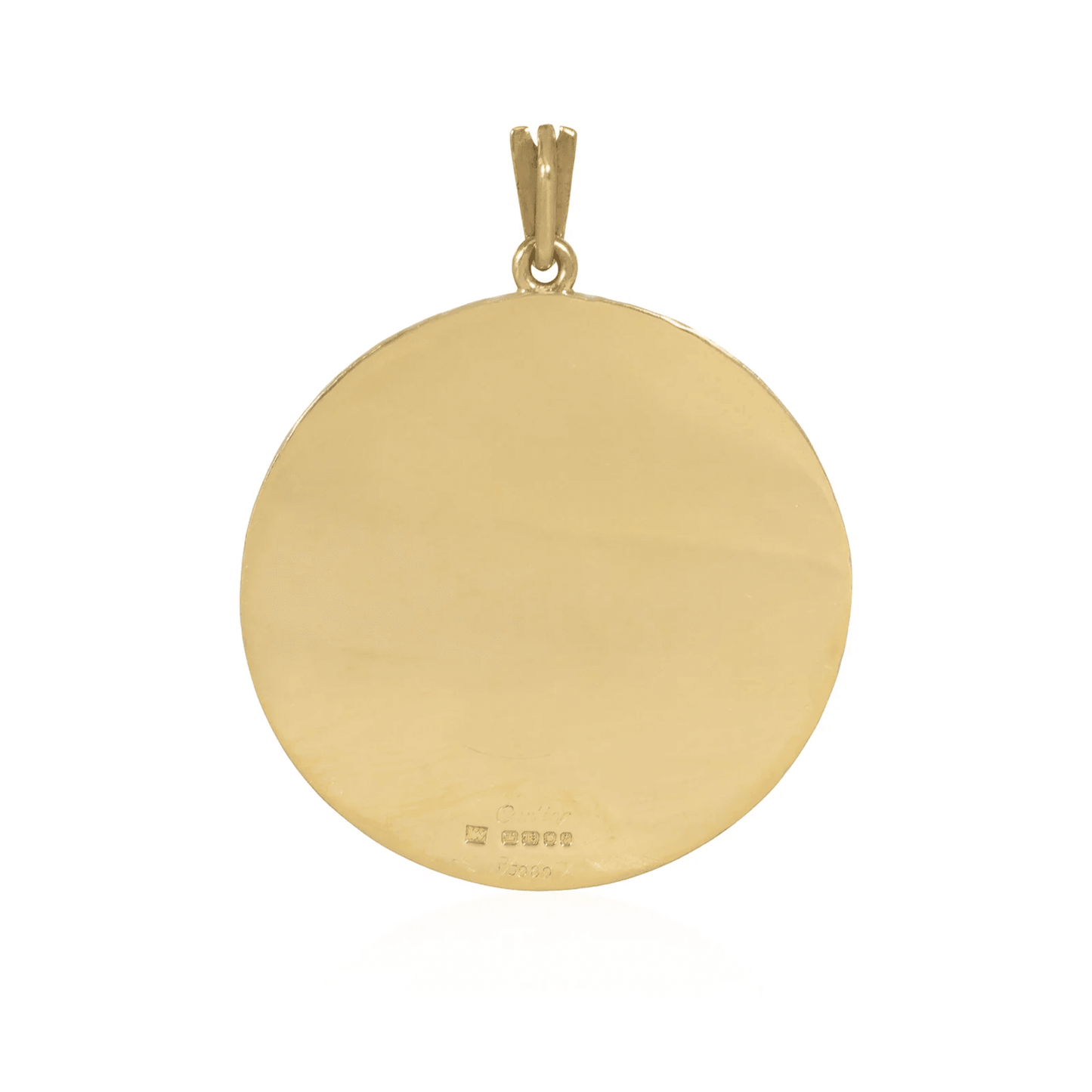 Cartier 1970s 18KT Yellow Gold Commemorative Moon Landing Pendant back