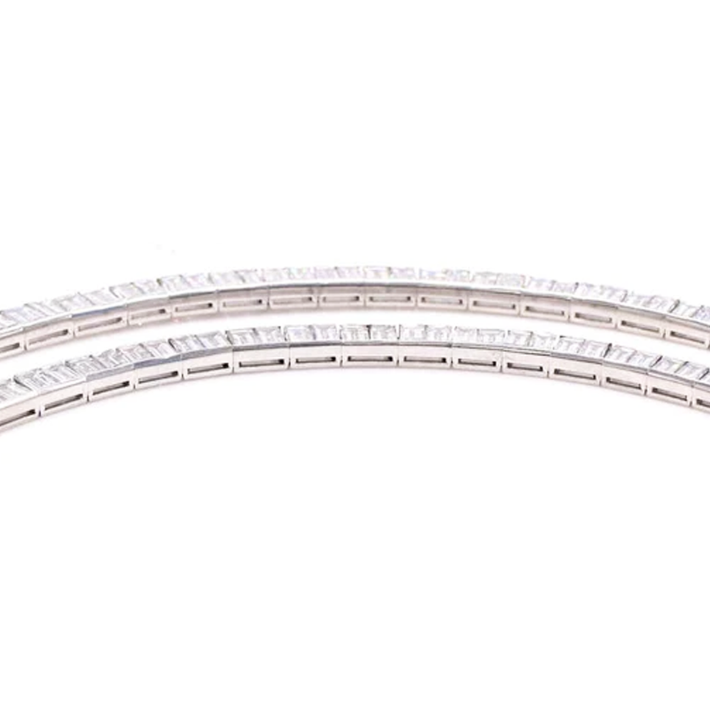 1950s Platinum Diamond Necklace/Bracelet back