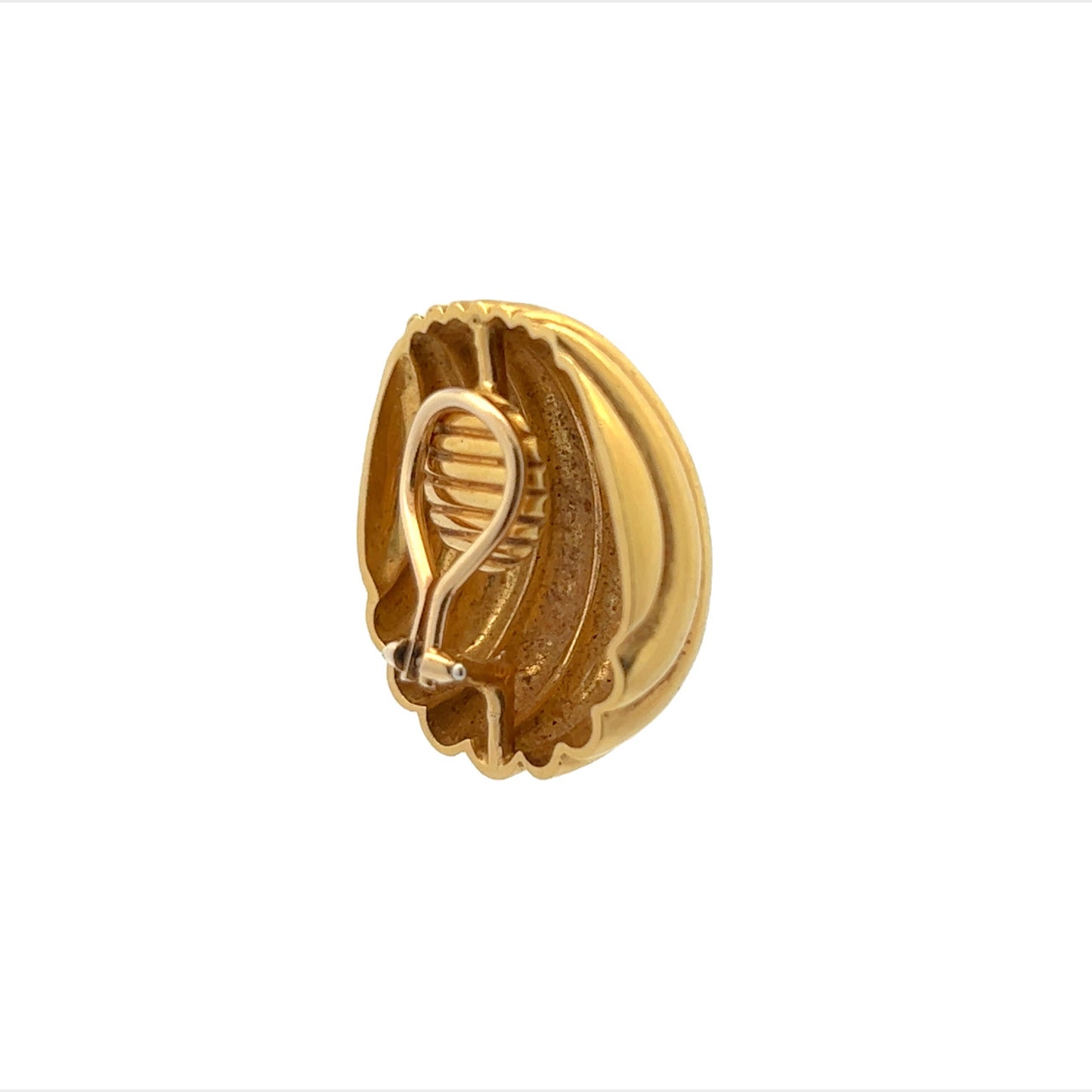 1980s 18KT Yellow Gold Earrings back