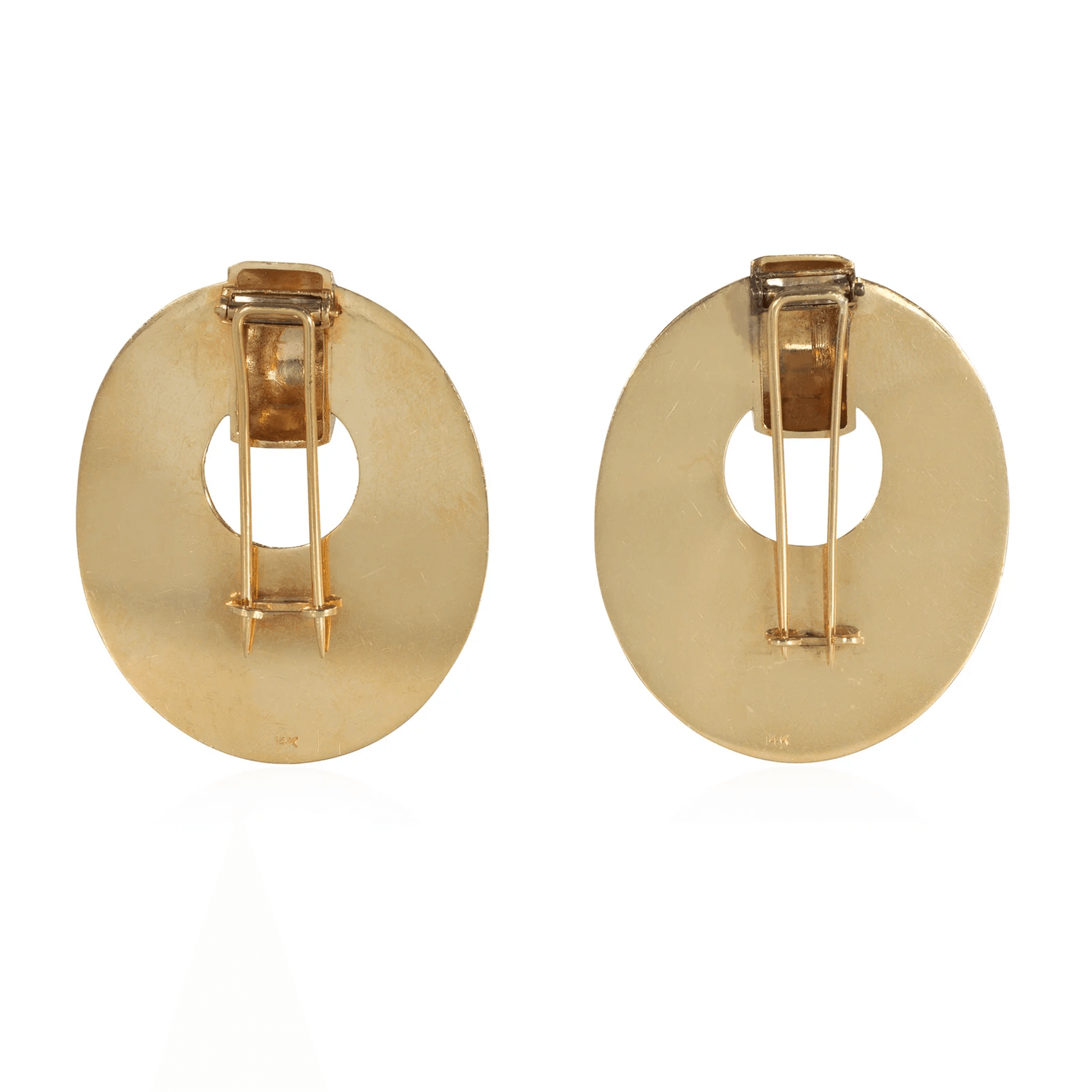 Retro 14KT Yellow Gold Brooches back