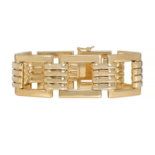 Tiffany & Co. Retro 14KT Yellow Gold Bracelet front
