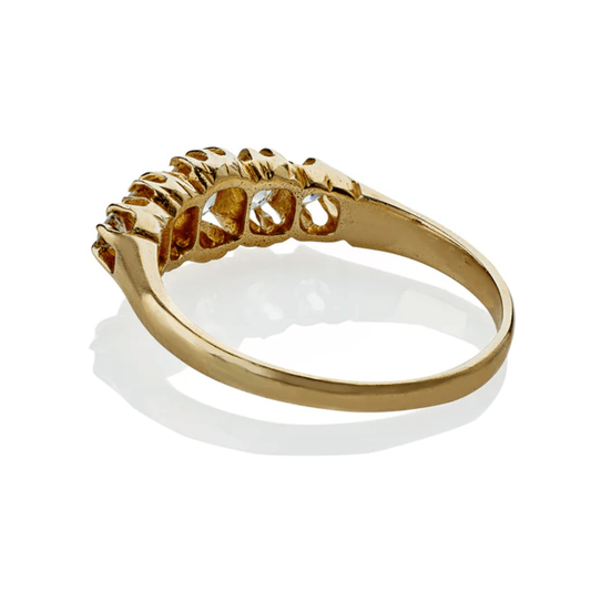 Edwardian 18KT Yellow Gold Diamond Ring back