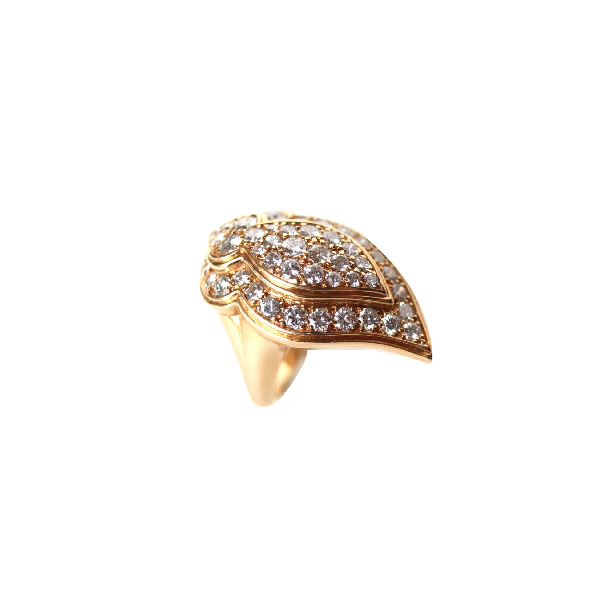 Van Cleef & Arpels 1970s 18KT Yellow Gold Diamond Ring side