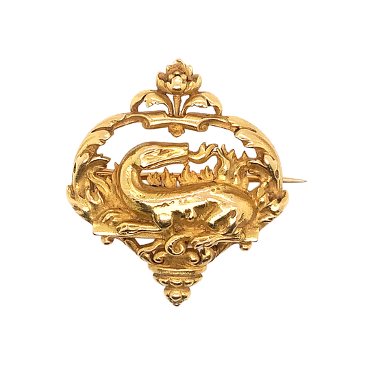 French 18-karat gold brooch, signed Boucheron.