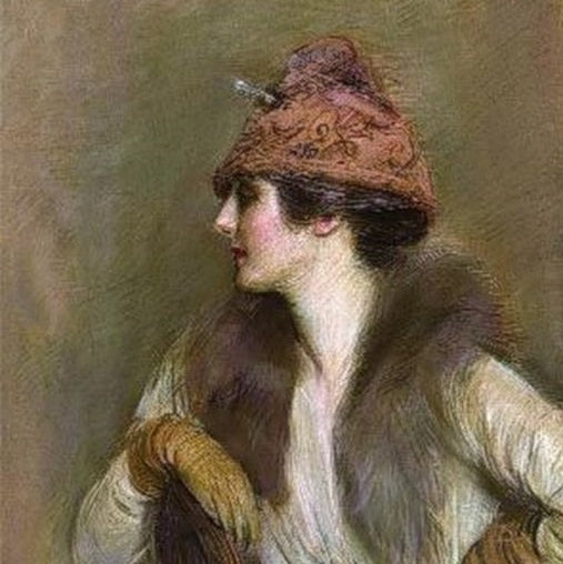Portrait of Jeanne Toussaint by César Helleu (1859-1927) circa 1913, Public Domain, courtesy Wikimedia.