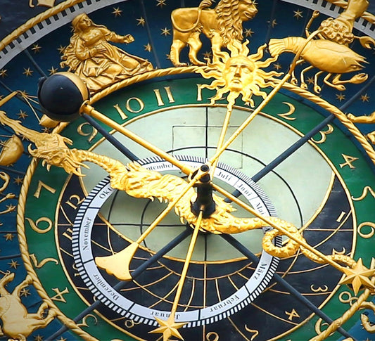 Zodiac clock courtesy Pixabay.