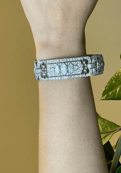 vintage platinum diamond bracelet from Paul Fisher
