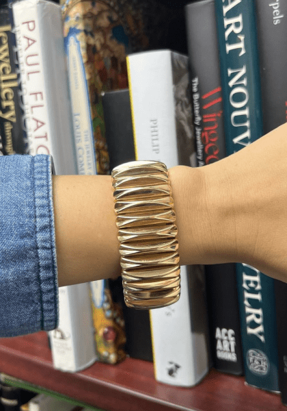 vintage gold cuff bracelet from Paul Fisher