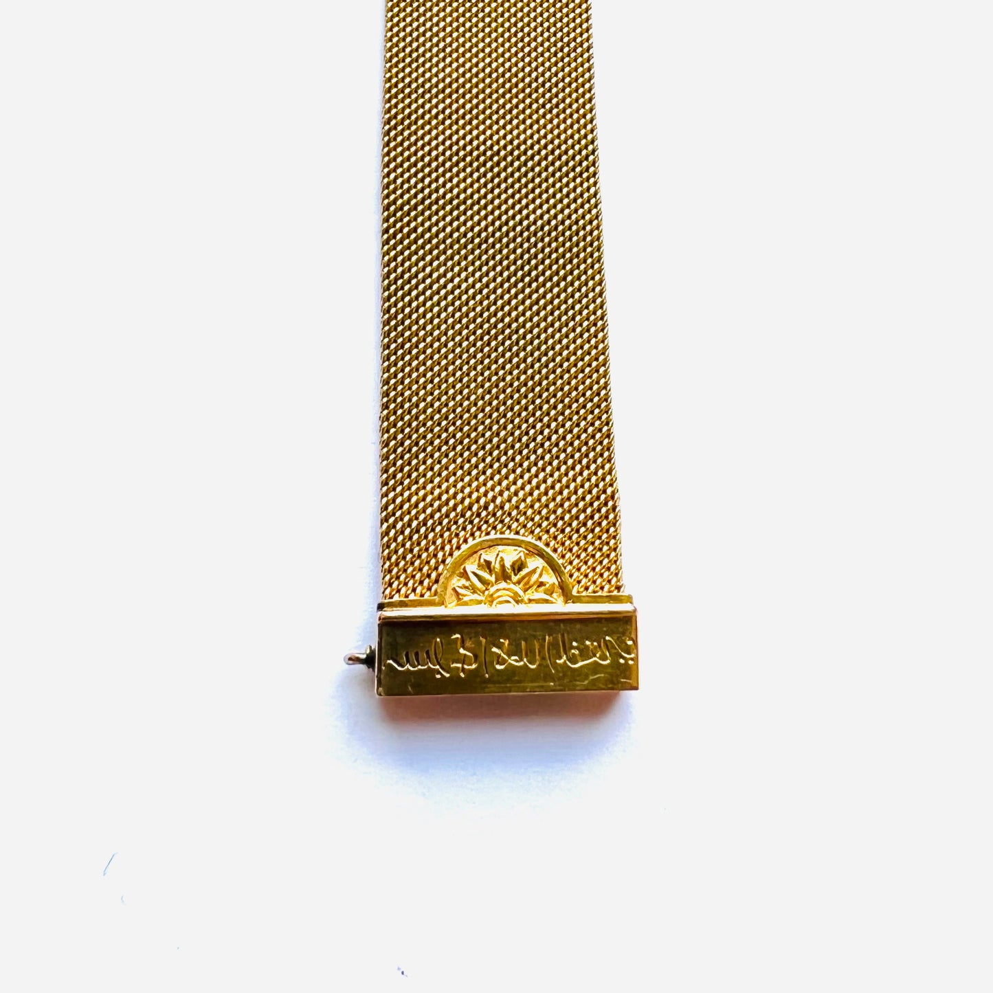 Jaques & Marcus Antique 18KT Yellow Gold Opal Bracelet close-up of signature