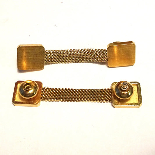 Meister 1960s 18KT Yellow Gold Cufflinks front and back