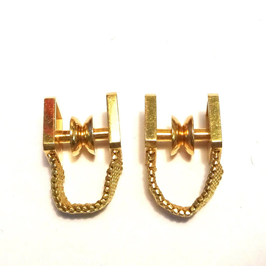 Meister 1960s 18KT Yellow Gold Cufflinks