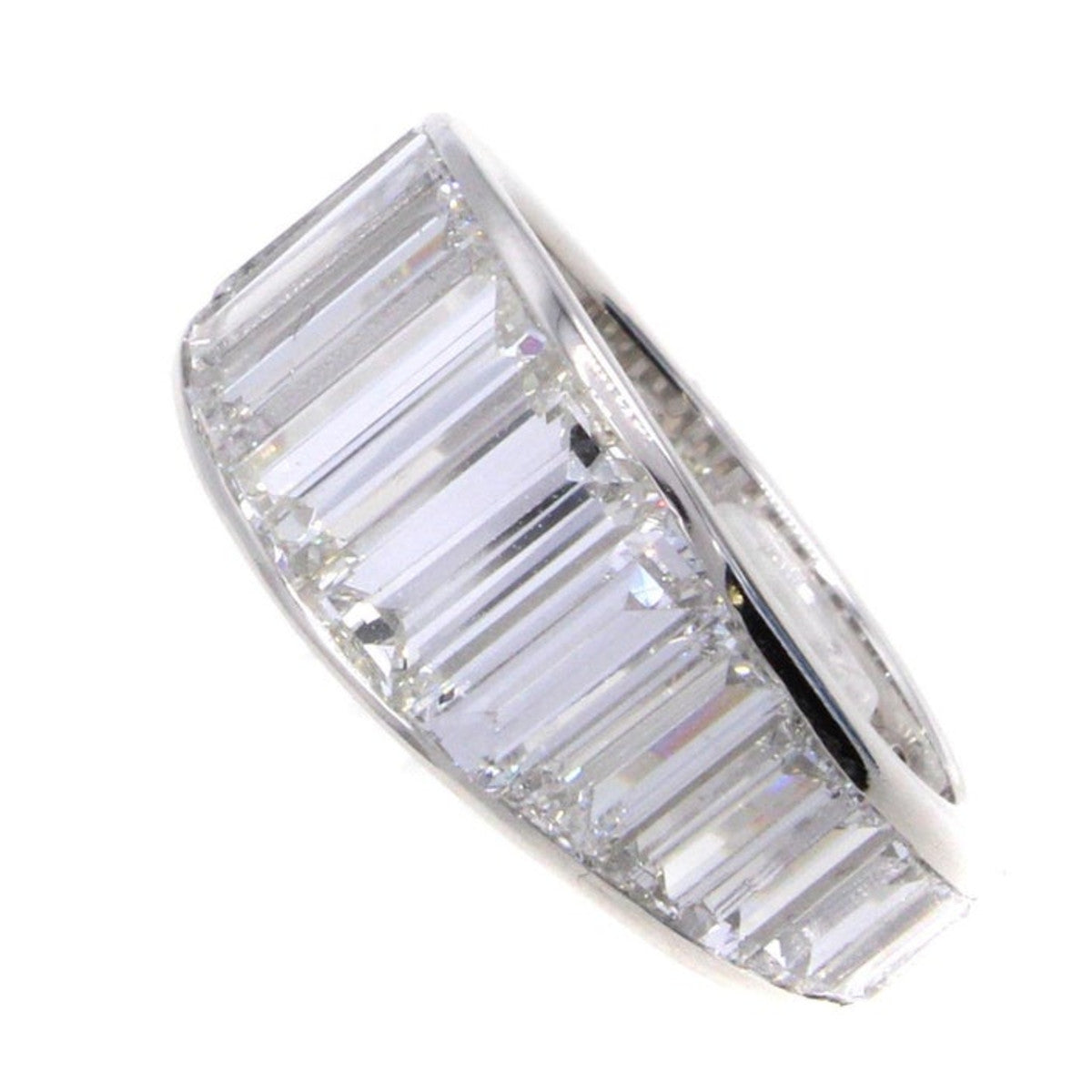 Post-1980s Platinum Diamond Eternity Ring side