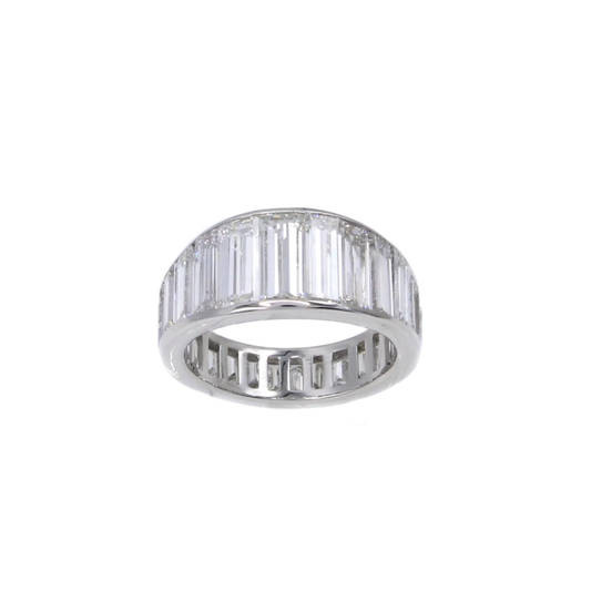 Post-1980s Platinum Diamond Eternity Ring front