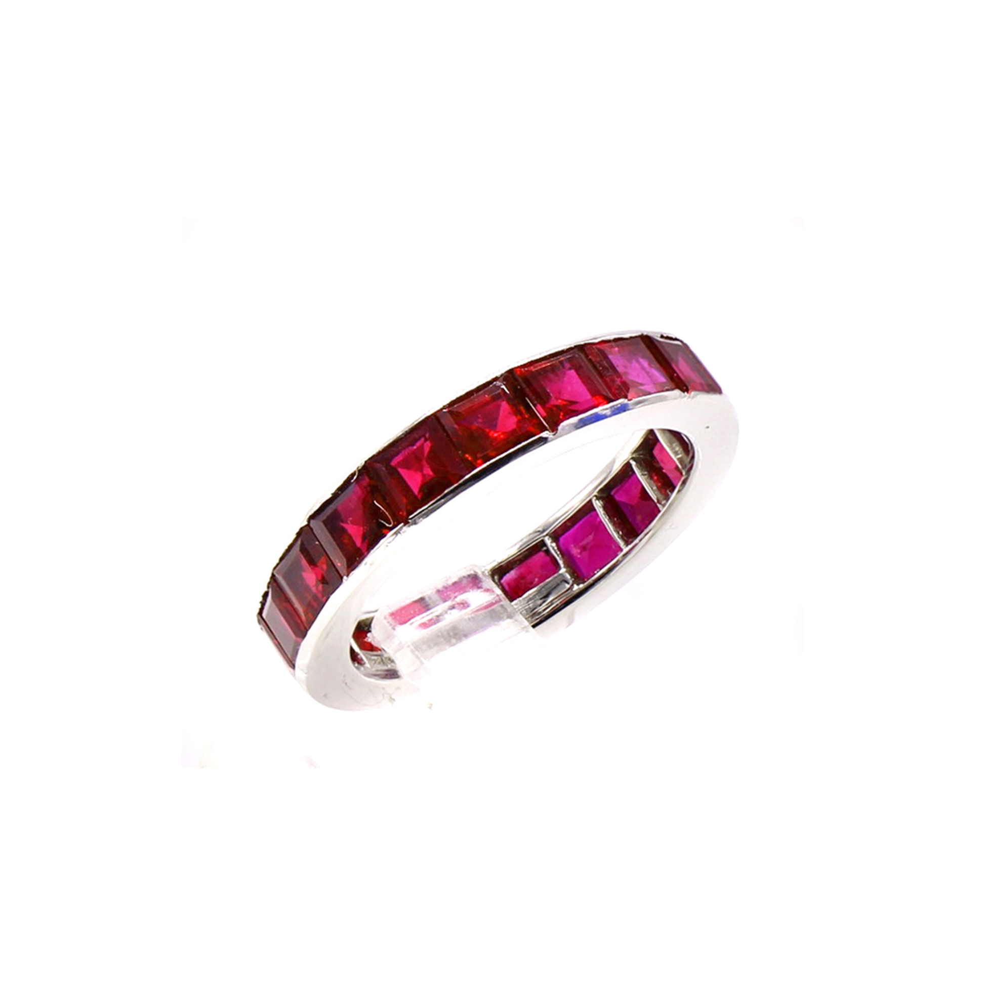 Tiffany & Co. 1970s Platinum Ruby Ring side