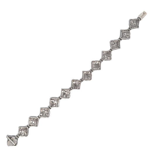 1970s 18KT White Gold Diamond Bracelet back