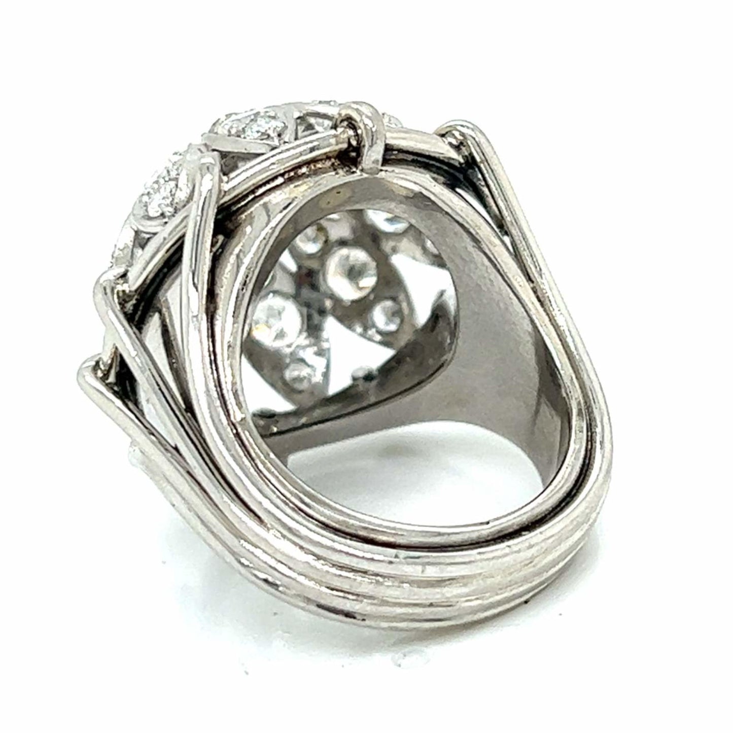 Art Deco Platinum Diamond Ring back
