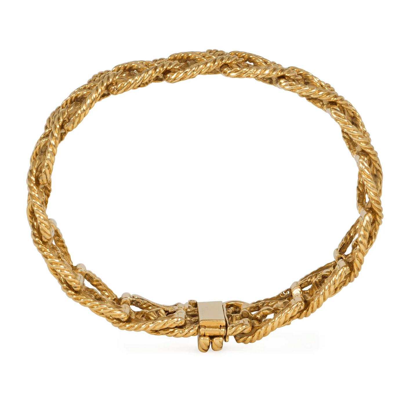 Boucheron French 1950s 18KT Yellow Gold Bracelet profile