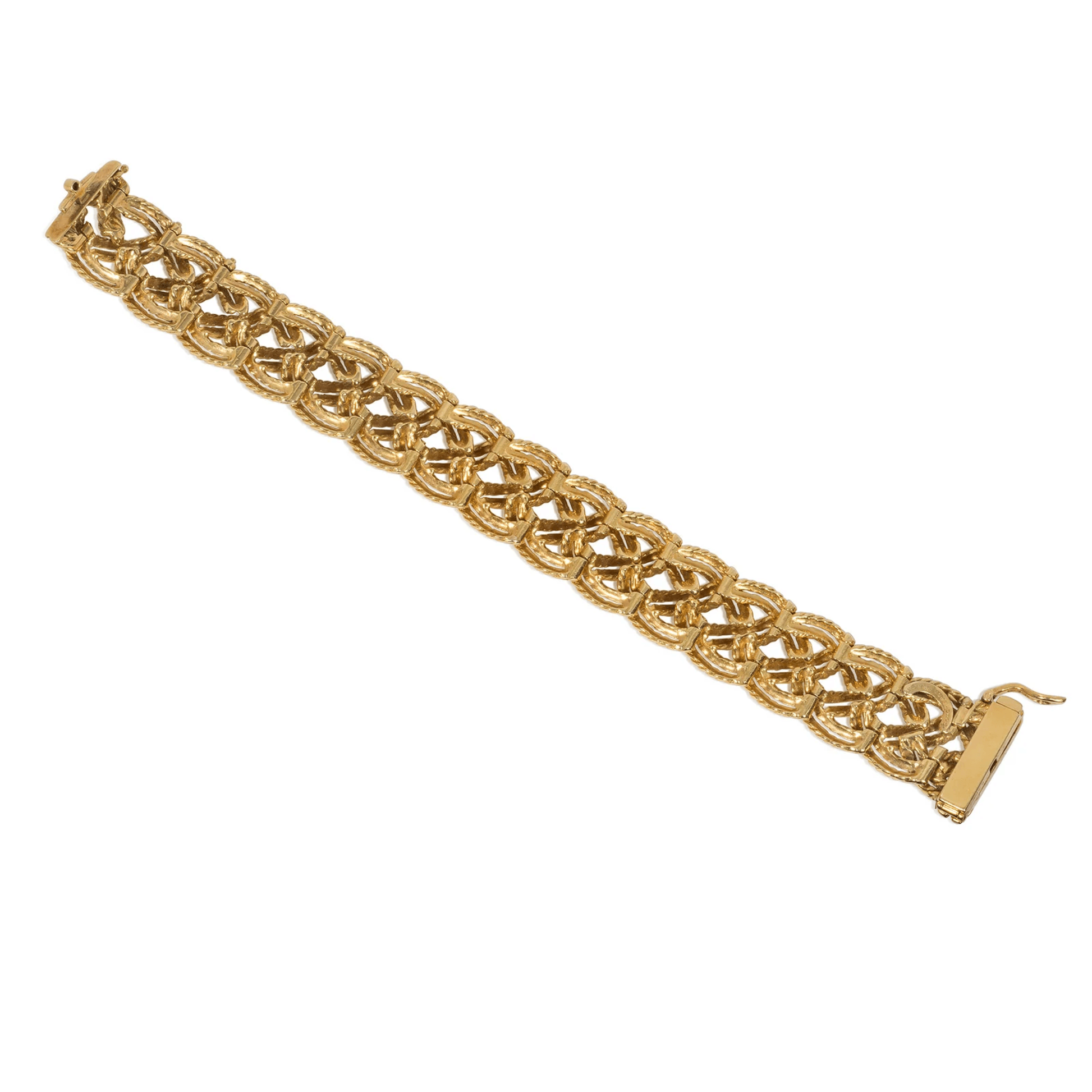 Boucheron French 1950s 18KT Yellow Gold Bracelet back