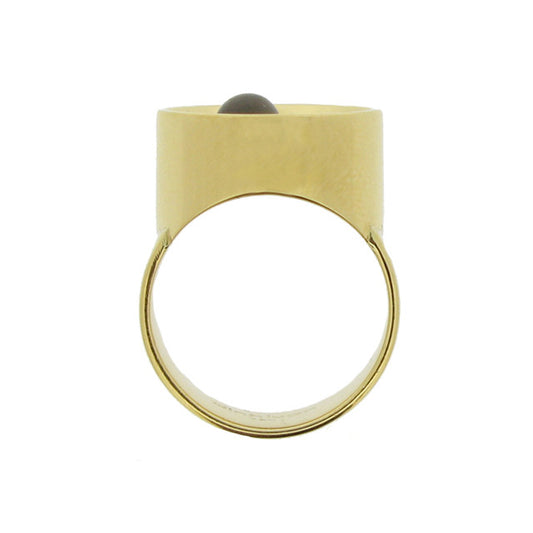 Dinh Van 1970s 18KT Yellow Gold Labradorite Ring profile