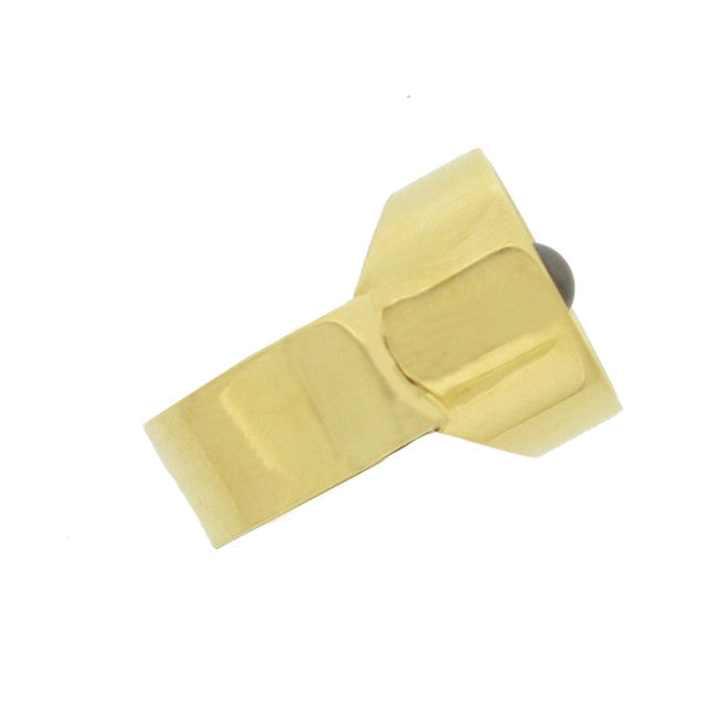 Dinh Van 1970s 18KT Yellow Gold Labradorite Ring side