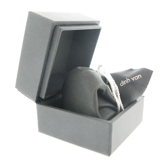 Dinh Van 1970s 18KT Yellow Gold Labradorite Ring pouch and box