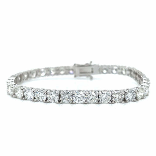 Post-1980s 18KT White Gold Diamond Bracelet front