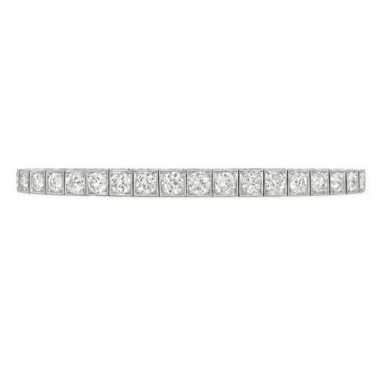 Art Deco Platinum Diamond Bracelet front