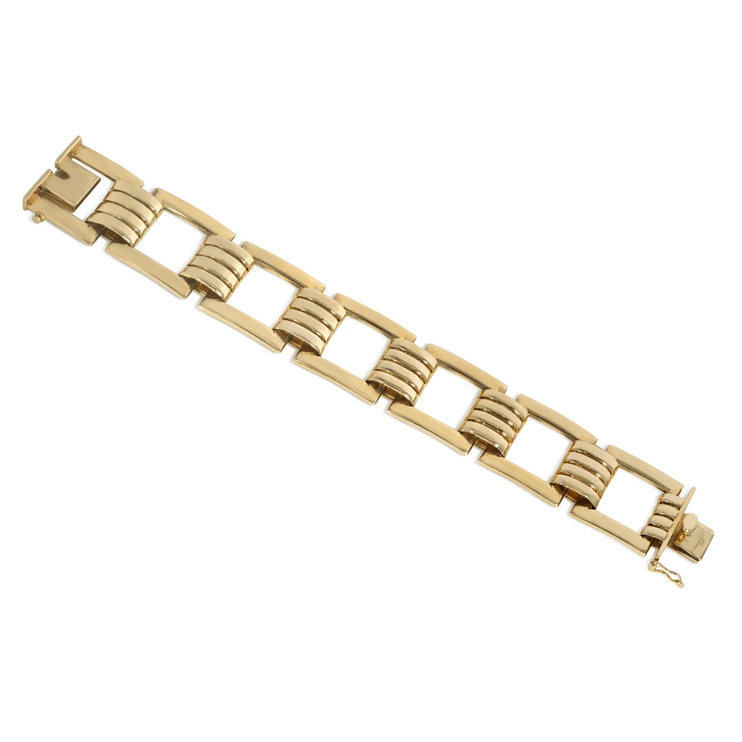 Tiffany & Co. Retro 14KT Yellow Gold Bracelet front