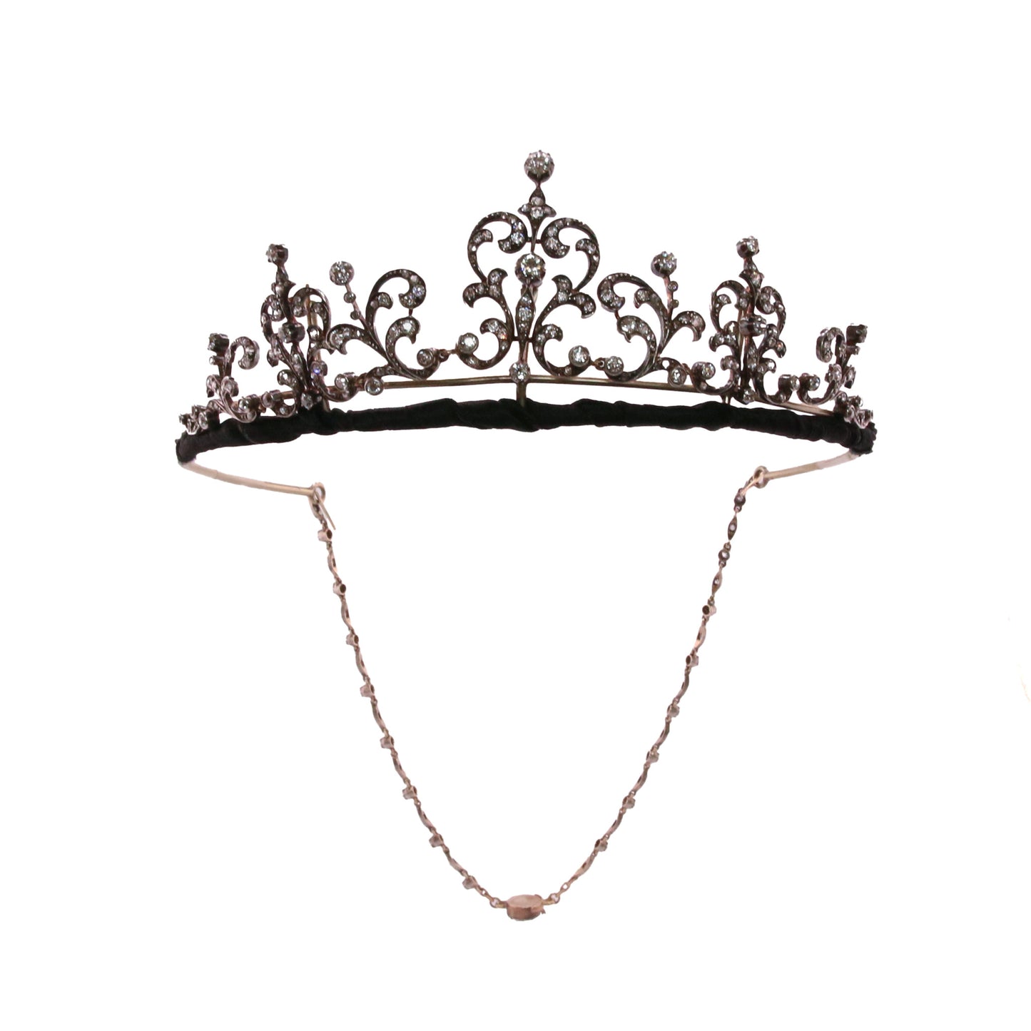 Antique Platinum Diamond Tiara front