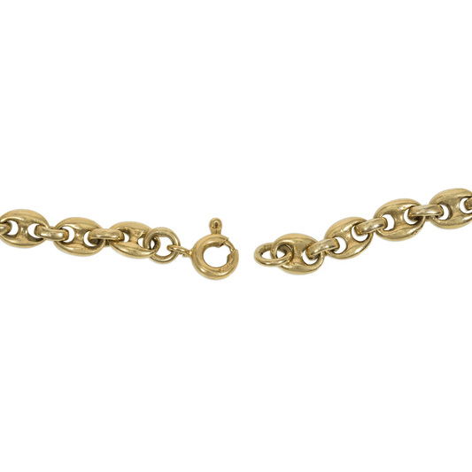 Post-1980s 18KT Yellow Gold Necklace close-up of clasp