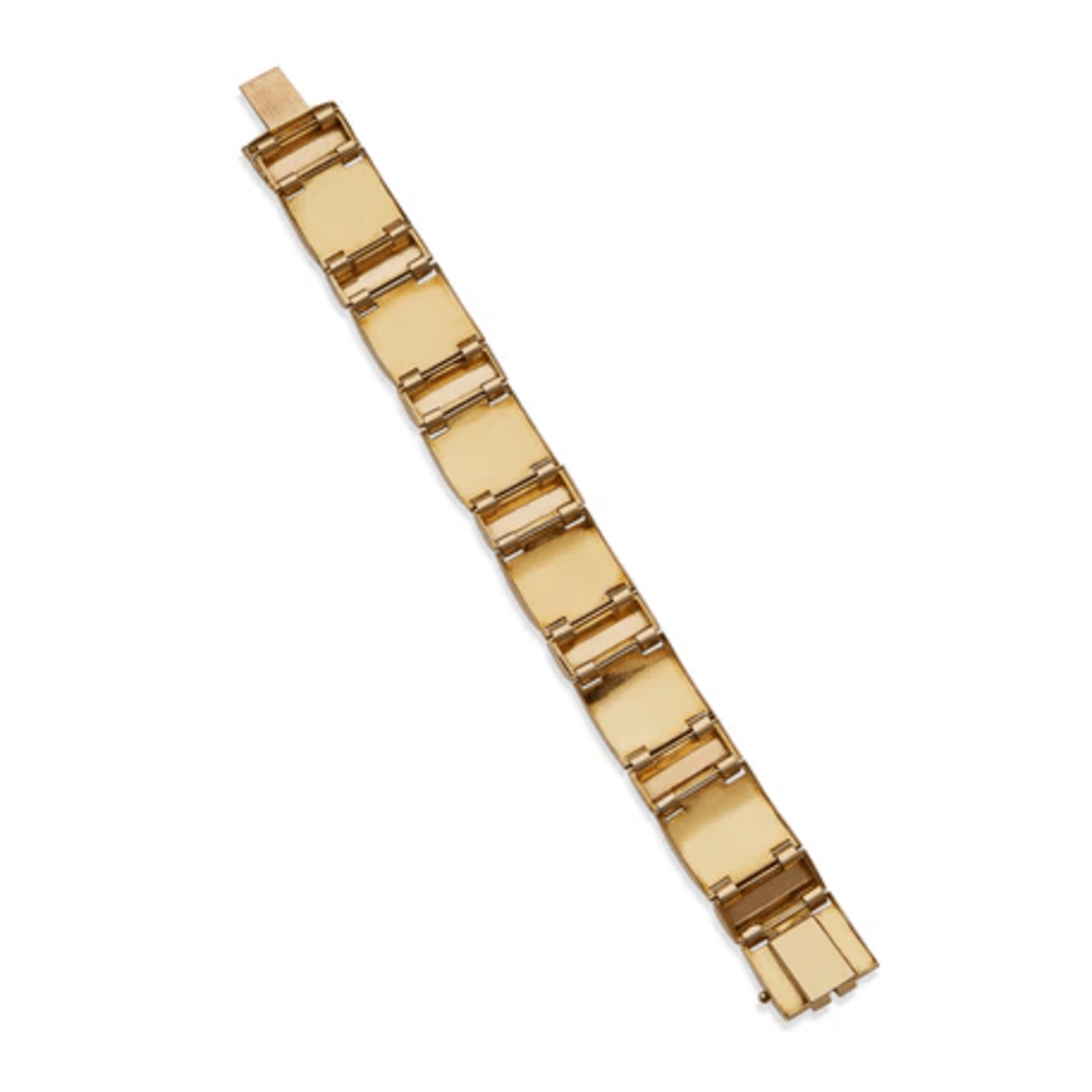 Marcel-François Renard French Retro 18KT Yellow Gold Bracelet back