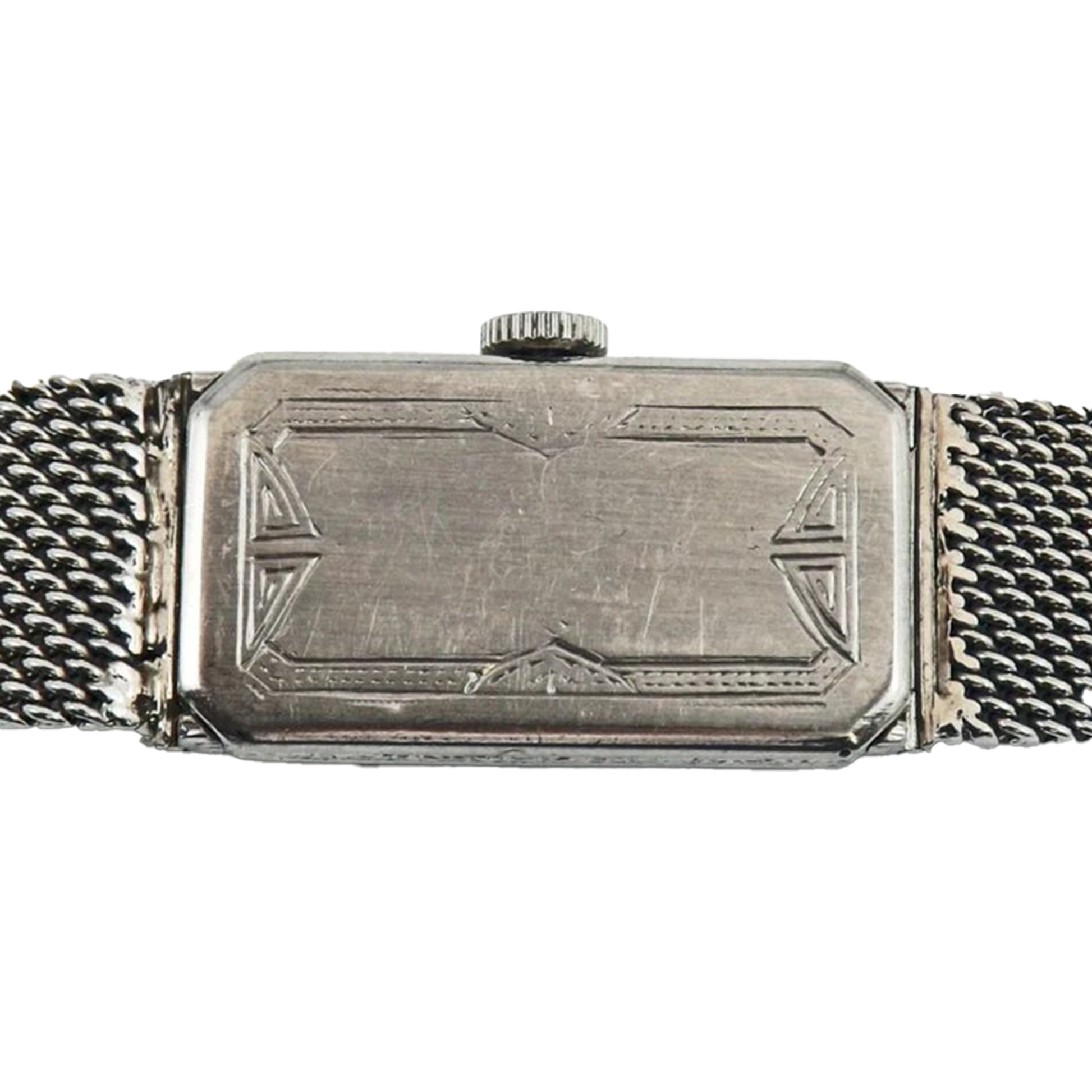 J.E. Caldwell Audemars Piguet Art Deco Platinum Diamond Watch Bracelet back