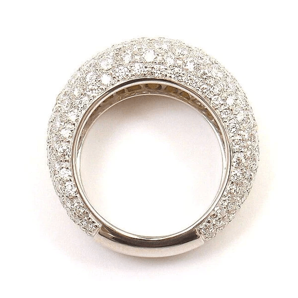 Chopard 1980s 18KT White Gold Diamond & Sapphire Ring profile