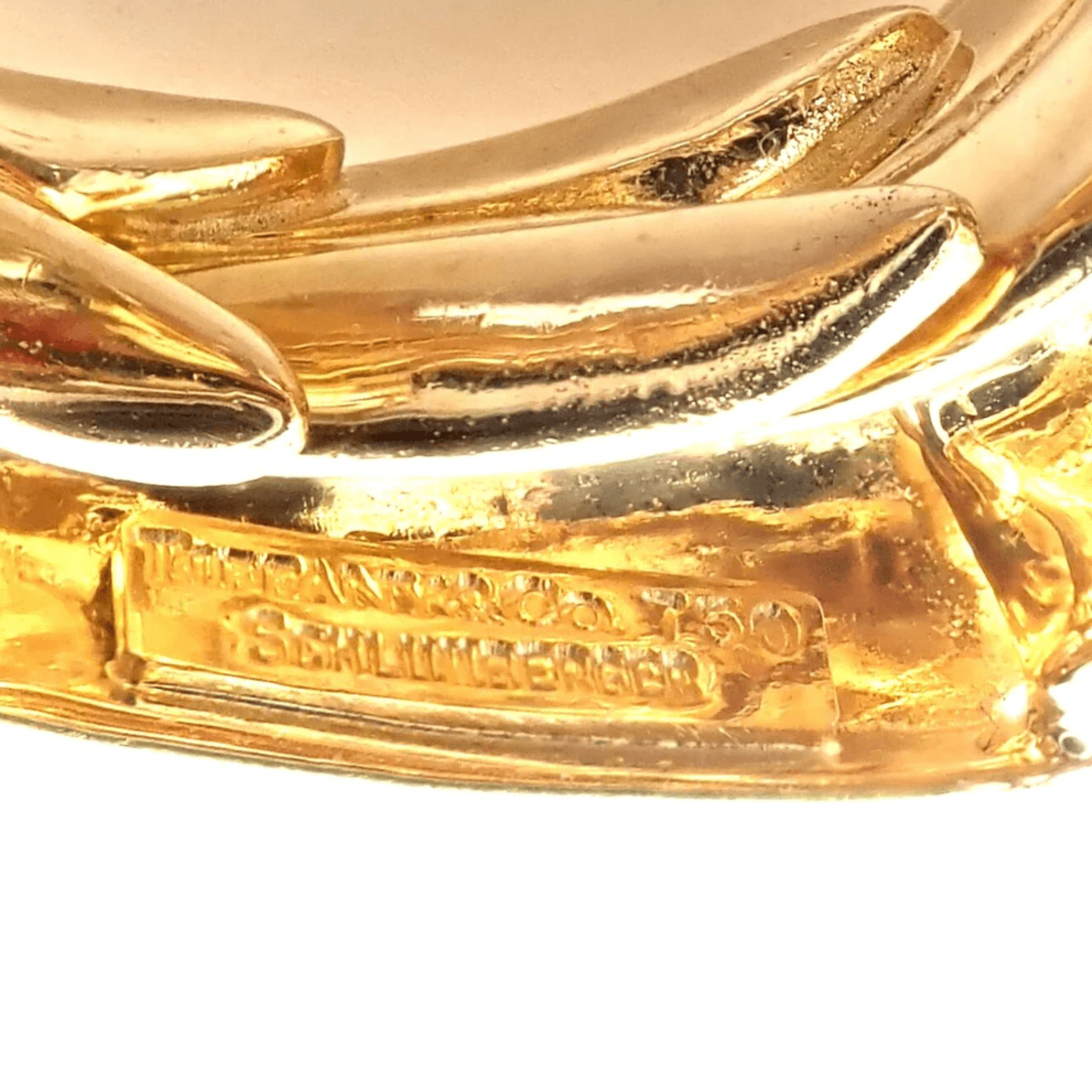 Jean Schlumberger Tiffany & Co. Post-1980s Platinum & 18KT Yellow Gold Diamond Brooch signature