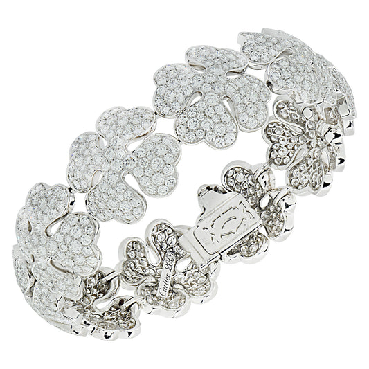 Cartier Post-1980s 18KT White Gold Diamond Necklace & Bracelet Set bracelet