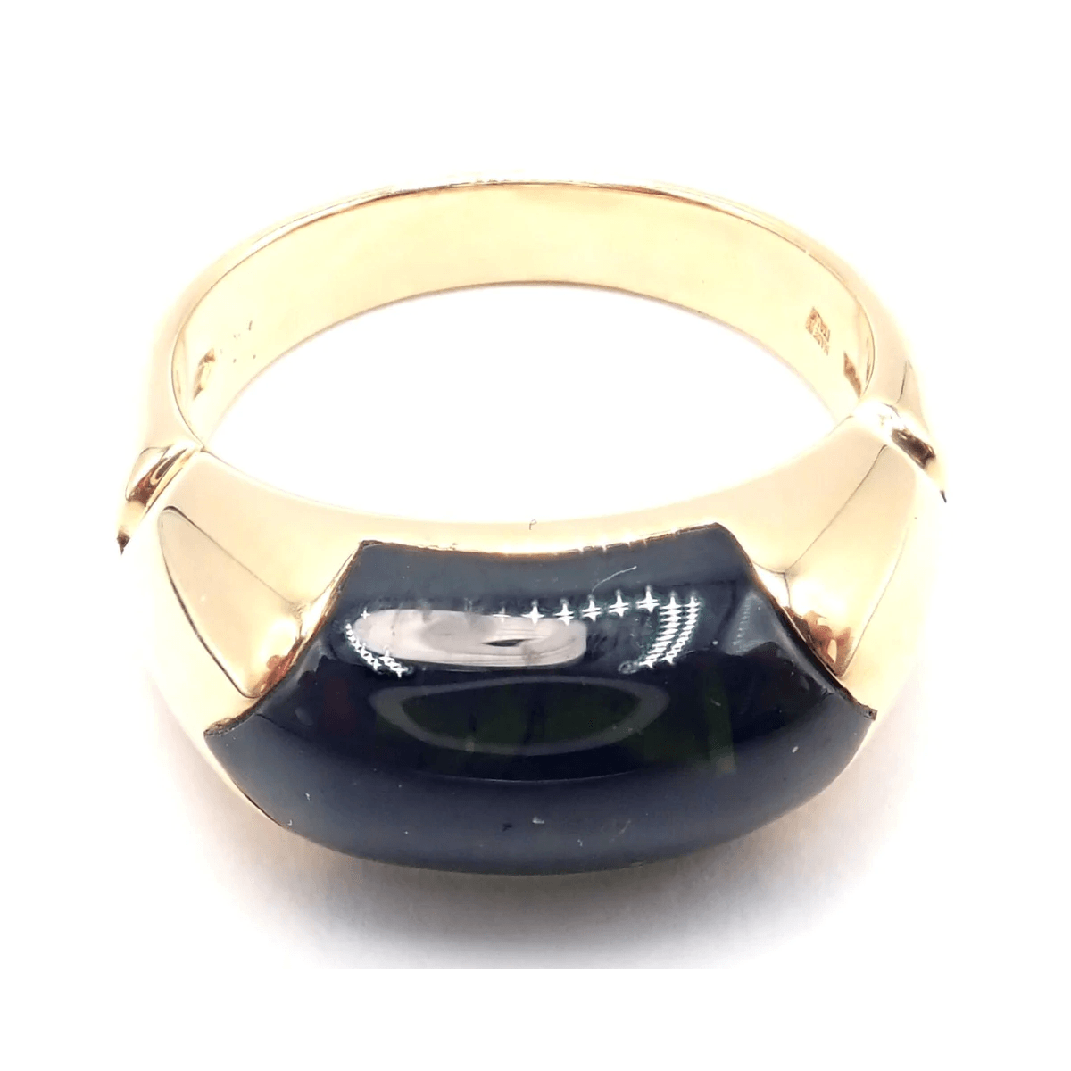 Bulgari 1980s 18KT Yellow Gold Tourmaline Ring front