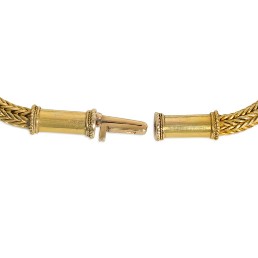 Victorian 18KT Yellow Gold Malachite Bracelet clasp