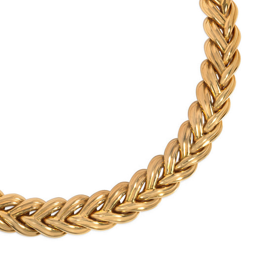 Boucheron French 1970s 18KT Yellow Gold Necklace close-up details